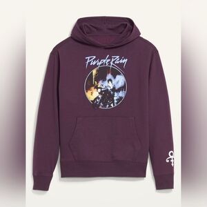 Purple Rain Graphic Crewneck Hoodie - Purple